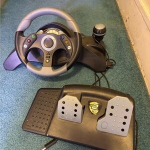 Madcatz Black and Gray Gaming Wheel with Pedals for Xbox 360